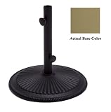 Classic Cast Iron Round Patio Umbrella Base - Champagne