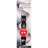 Removable Silicone Ball Gag (Red) 2in.