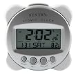 Compact Self-Setting Atomic Clock with Alarm, Temp, Day/Date/Month