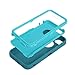 Heavy Duty High Impact Shockproof Dirtproof Hard + Soft Defender Case Cover for Apple iPhone 5c + Stylus + Screen Protector - Teal & Blue