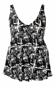 Locker Floral Plus Size Swimdress Swimsuit - Women's Swimsuit Plus Size Swimsuit