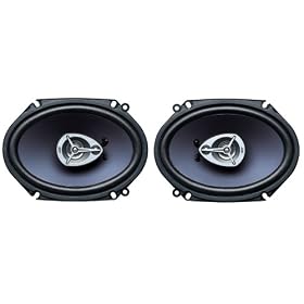 JVC CS-V6835 6x8-Inch 3-Way Coaxial Speakers (Pair, Blue)