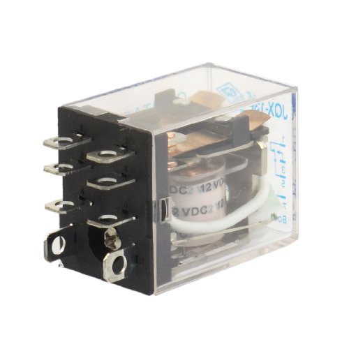 JQX-13F DC 12V Coil 8 Pin DPDT Green LED Indicator Power Relay - Want ...