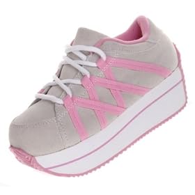 VOLATILE Celebration Womens Wedge Platform Shoes Ice/Pink Sneakers VOLATILE Celebration Womens Wedge Platform Shoes Ice/Pink Sneakers