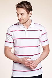 Blue Harbour Pure Cotton Striped Polo Shirt
