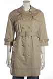 Juicy Couture Skirted Peacoat Belted Trench Coat Jacket, Tan
