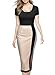 Miusol Women's Official Scoop Neck Optical Illusion Slim Bodycon Pencil Dress