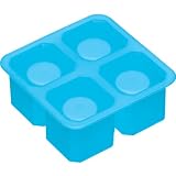 New Bar Craft Mix It Silicone 4 Hole Ice Shot Glass Shooters Flexible Mould Blue