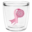 Pink Ribbon (Golf) 12 oz Double-Old-Fashioned Insulated Beverage Tumbler, Clear