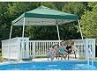 ShelterLogic 12x12 Slant Leg Popup Canopy, Green Cover, Black Roller Bag