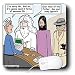 Rich Diesslins Funny Religious Light Cartoons - God Id Needed at Video Check-Out - Mouse Pads