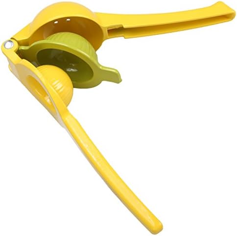 Crystalhome Lemon Citrus Juicer Press,Professional Kitchen Commercial Lemon Squeezer Krups Press Fresh Juice, Best Industrial Orange Manual Juicers with Sturdy Aluminum, Clean Easily with Yellow Green