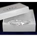 Silver Ribbon Cancer Support Awareness Tiffany Bangle Bracelet in Gift Box Brand New