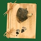 Rustic Wood-Carved Black Bear Photo Album (Real Wood), 5x7, 8-inch
