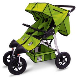 Tike Tech Double Trax360 Stroller - Lime Green