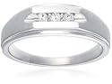 9ct White Gold AMR407436 Gents 0.16ct Diamond Ring