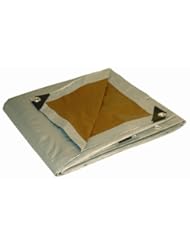 Dry Top 212242 12-by-24-Foot Full Finish Size Tarp, Super Heavy Duty 10-Millimeter, 5.5-Ounce, UV Treated Silver/Brown Reversible