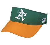 MLB ADULT Oakland ATHLETICS A's Home Green/Gold VISOR Adjustable Velcro TWILL