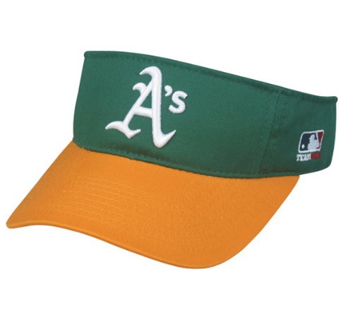 MLB ADULT Oakland ATHLETICS A's Home Green/Gold VISOR Adjustable Velcro TWILL