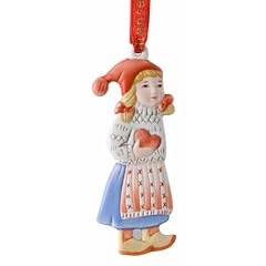 Hutschenreuther Reliefanh�nger M�dchen mit Herz klein 2010 Ole Winther, Baumanh�nger, Baumschmuck / Relief pendant Girl Heart small / Pendente a rilievo ragazza cuore piccolo