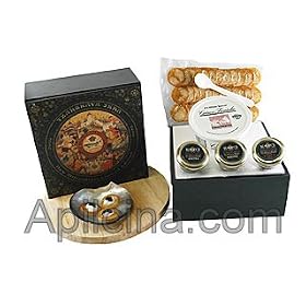 Russian Caviar Gift Basket - Caspian Caviar with Best Accompaniments
