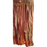 DoorTreatment-2BrownPanelDecorativeDraperyWindowTreatment