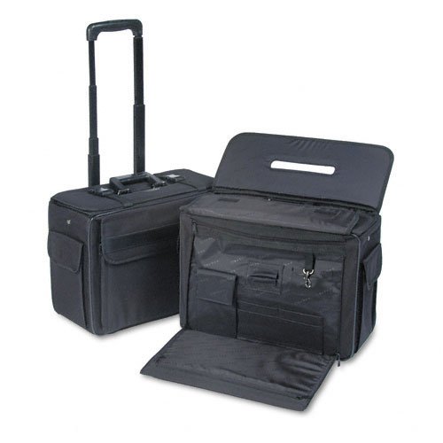 STEBCO Rolling Catalog Computer Case - Nylon - 18 x 8 x 13 - Black