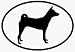 Basenji Oval Sticker