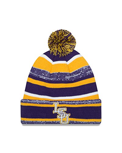 NCAA LSU Tigers New Era College NE14 Sport Knit Beanie, One Size, Purple