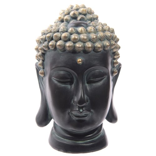 Thai Buddha Head Black and Gold Effect