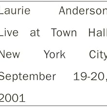 Live at Town Hall New York City September 19-20, 2001