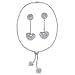 CZ Pave Sterling Silver heart Necklace
