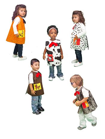 TODDLER DRESS-UPS ANIMALS SET OF 5 images