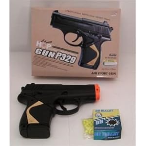 Airsoft Spring Pistol BB Gun P329 10 Round Clip Full Scale Shoots Around 220 FPS