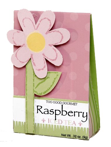 Too Good Gourmet Raspberry Iced Tea, 2-Ounce Pink Spring Flower Boxes (Pack of 6)