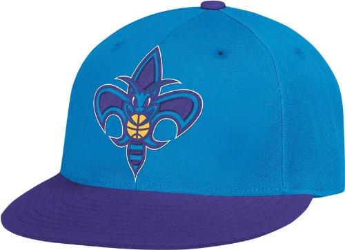 NBA New Orleans Hornets Flat Brim Flex Fit Wool Hat, Large/X-Large