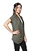 Free to Live Women's Lightweight Short Sleeve Criss Cross Pullover Nursing Top Olive