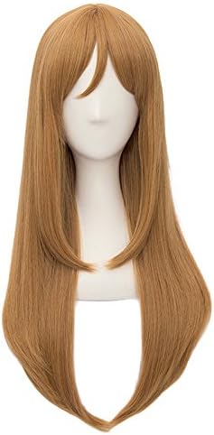 Cosplayvoice Anime LoveLive!Sunshine!! Aqours Kunikida Hanamaru Linen 28Inches/70CM Brown Long Straight Cosplay Wig