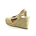 C Label Rollin-5 Womens Espadrille Elastic Sling Back Wedge Sandals