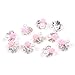 So Beauty 10 Pieces 3D Nail Art with Rhinestone and Artificial Pearl Slices Glitters DIY Decorations