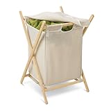 Honey-Can-Do HMP-01365 Folding Frame Clothes Hamper, Wood/Natural