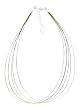 Necklace Cord For Pendants - D65 - Multi-Strand Cord - Stainless Steel with .925 Sterling Silver Ends - 16" + 2" Extension Chain - Olive Green Color