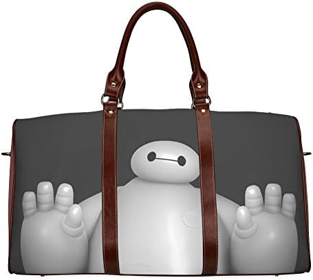 Cute Big Hero 6 Baymax Custom Waterproof fabric Two-sided Printing Large Duffle Sports/Travel Bag with Shoulder Straps