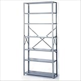 Lyon Workspace Products 8046 8000 Series Open Shelving - 5 Heavy-Duty Shelves: 84' H x 42' W x 12' D