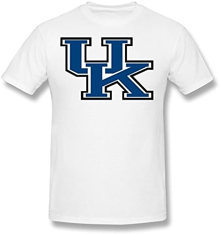 CXY Men's NCAA Kentucky Wildcats Football Basketball Team Logo T-Shirt S White