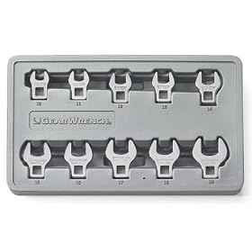 GearWrench 81909 10-Piece Metric Crowfoot Wrench Set by GearWrench