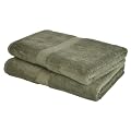 Calcot All American Line 100-Percent Supima Cotton 2-Piece Oversized Bath Sheet/Towel Set, Sage