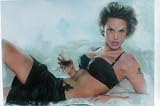 Angelina Jolie (Black Bra) Movie Poster Print - 11