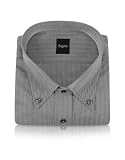 Bagutta Gray Herringbone Button Down Cotton Italian Dress Shirt