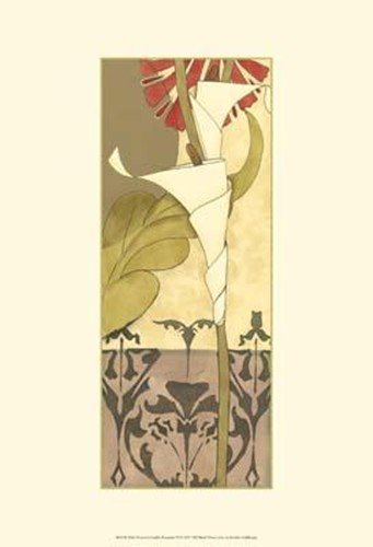 Mini Nouveau Graphic Botanical VI PREMIUM GRADE Rolled CANVAS Art Print Jennifer Goldberger 13x19